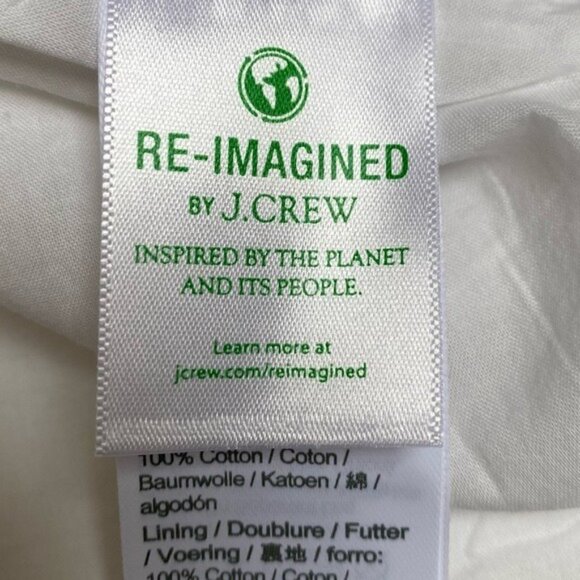 J. Crew Puff sleeve Cotton Poplin Shirtdress White Size Medium and Large NWT - Picture 14 of 16